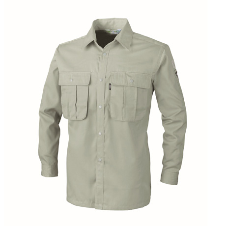 デカポケ長袖シャツ【3193-XEB】 61.モスグリーン