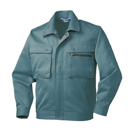 長袖ジャンパー（ファスナー）【32381-KRO】 85.グリーン