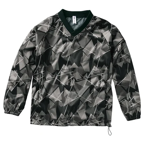 作業服 防風ストレッチ長袖Tシャツ 迷彩ブラック 【32688-KRO】 