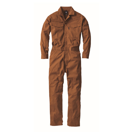 綿100％つなぎ服【34012-XEB】 58.ウォルナッツ