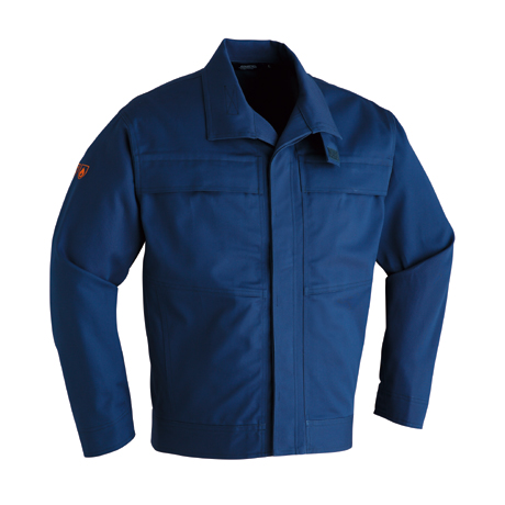 難燃ブルゾン（ボタンタイプ）【352-ASC】 7.ネイビー