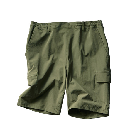 軽量ストレッチハーフカーゴパンツ【356812-KRO】 82.アーミーグリーン