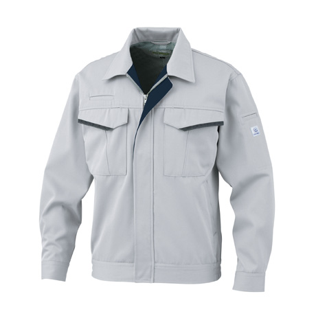 反射蘇材付ジャケット【3646-BBO】 61.シルバーグレー×ネイビー