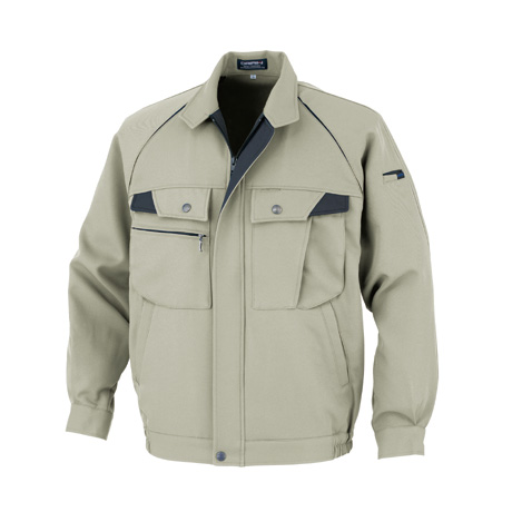 帯電防止長袖ブルゾン【38002-OKH】 C3.ベージュ