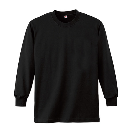 長袖Tシャツ（ポケット無）【4021-ALT】 80.ブラック