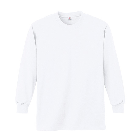長袖Tシャツ（ポケット付）【4022-ALT】 90.ホワイト