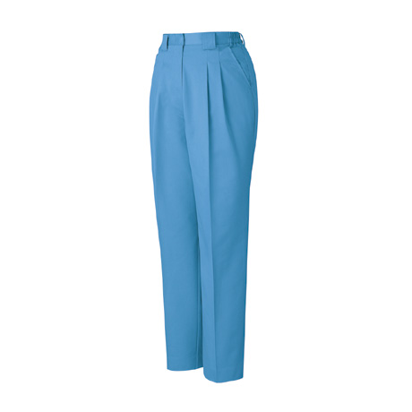 帯電防止レディースツータックパンツ【40326-JIC】 C005.ブルー