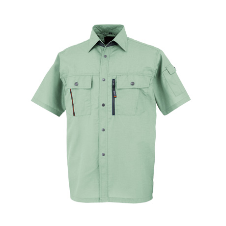 KANSAI帯電防止半袖シャツ【40403-OKH】 C2.グリーン
