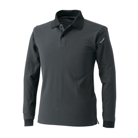 ESロングスリーブポロシャツ【4075-TSD】 25.チャコールグレー