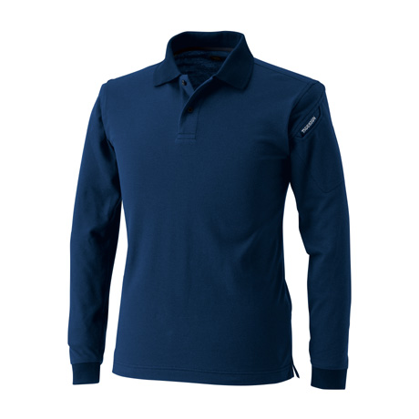 ESロングスリーブポロシャツ【4075-TSD】 45.ネイビー