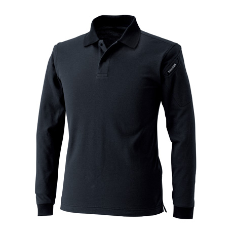 ESロングスリーブポロシャツ【4075-TSD】 95.ブラック