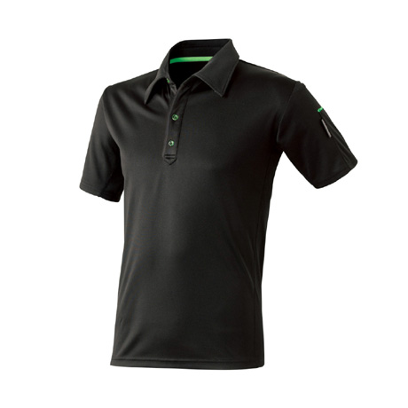 ベンチレーション半袖ポロシャツ【41015-ATK】 11.ブラック