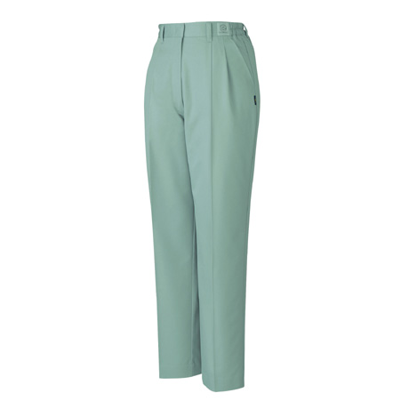 ストレッチエコ5バリューレディースツータックパンツ【43806-JIC】 C062.スモークグリーン