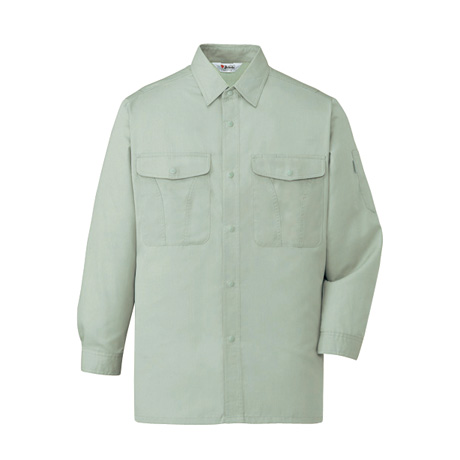 帯電防止長袖シャツ【44304-JIC】 C039.アースグリーン