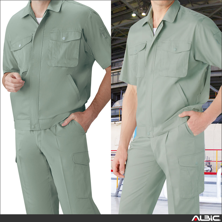 エコ製品制電シンプル半袖ブルゾン【44310-JIC】 商品写真