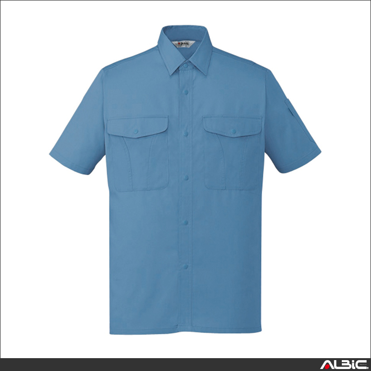 エコ製品制電シンプル半袖シャツ【44314-JIC】 商品写真