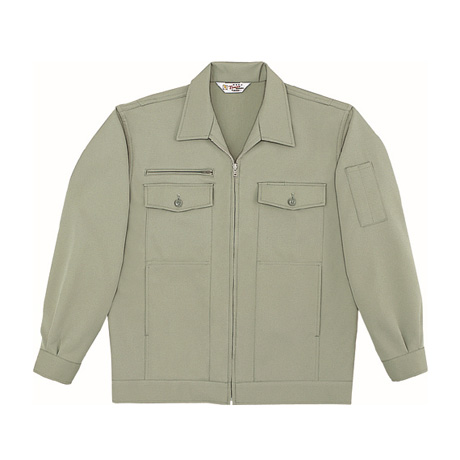 制電ストレッチジャンパー（前ファスナー）【4500-JIC】 C039.アースグリーン