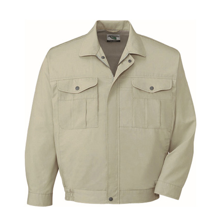 シンプルエコ長袖ブルゾン【46100-JIC】 C017.アイボリー