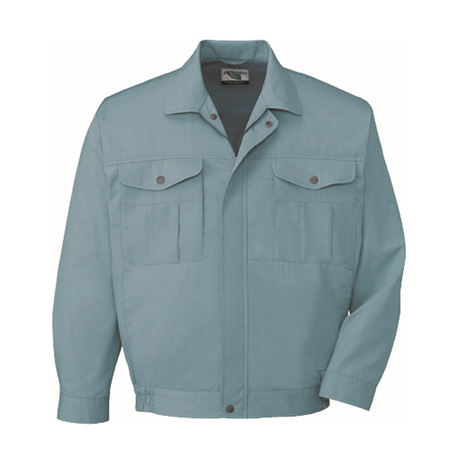 シンプルエコ長袖ブルゾン【46100-JIC】 C082.ミストブルー