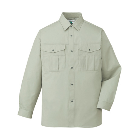 帯電防止エコ長袖シャツ【46104-JIC】 C017.アイボリー