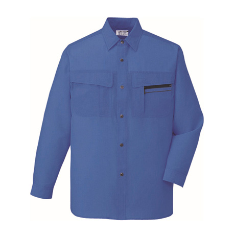 清涼エコ長袖シャツ【46504-JIC】 C080.ロイヤルブルー