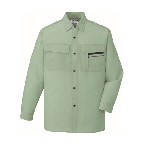 清涼エコ長袖シャツ【46504-JIC】 C104.スプレーグリーン