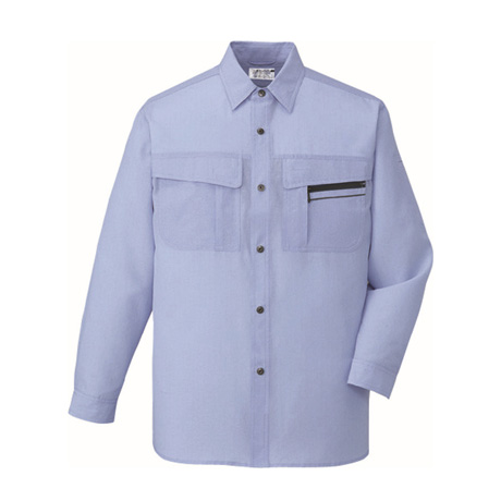 清涼エコ長袖シャツ【46504-JIC】 C105.ソフトブルー
