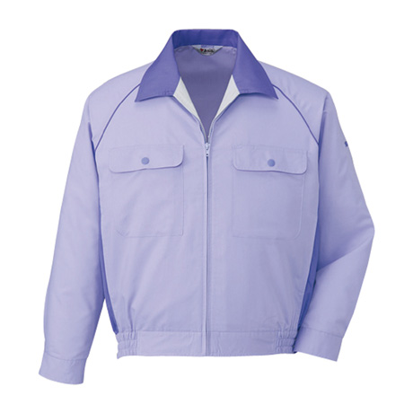 エコ製品制電パステル長袖ブルゾン【46800-JIC】 C083.ラベンダー