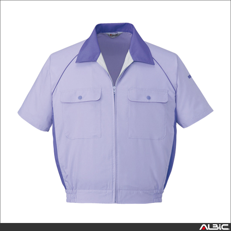 エコ製品制電パステル半袖ブルゾン【46810-JIC】 商品写真