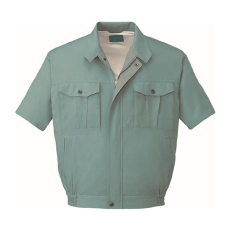 エコ通気性半袖ブルゾン【46910-JIC】 C072.ミストグリーン