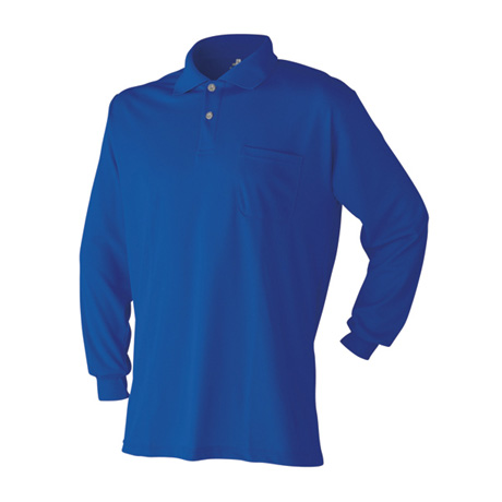 吸汗速乾長袖ポロシャツ【470015-ATK】 08.ブルー