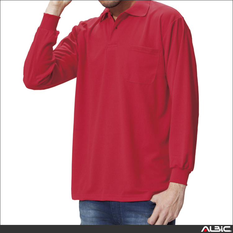 吸汗速乾長袖ポロシャツ【470015-ATK】 商品写真