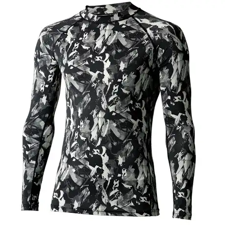 長袖アンダーレイヤー 迷彩ブラック 【47134-KRO】 