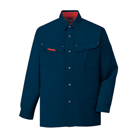 抗菌防臭長袖シャツ【47504-JIC】 C011.ネービー