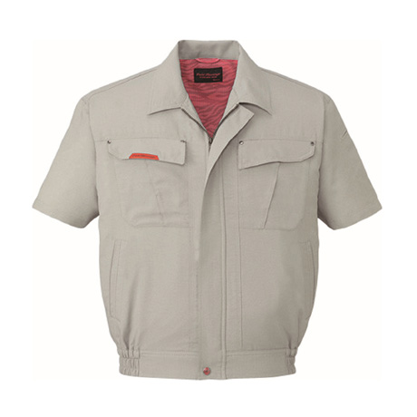 抗菌防臭半袖ブルゾン【47510-JIC】 C117.アッシュ