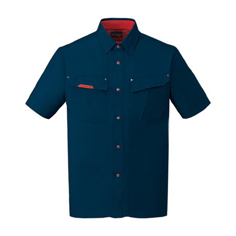 抗菌防臭半袖シャツ【47514-JIC】 C011.ネービー