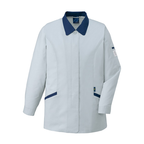 エコ5バリュー長袖スモック【47825-JIC】 C036.シルバー