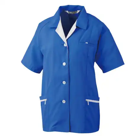 作業服 半袖スモック ロイヤルブルー×シルバーグレー 【479-BBO】 