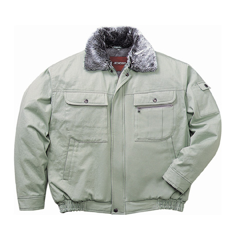 綿100％防寒ブルゾン【48090-JIC】 C039.アースグリーン