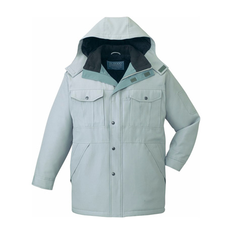 エコ防寒コート（フード付）【48143-JIC】 C039.アースグリーン