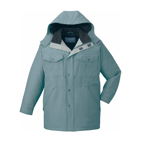 エコ防寒コート（フード付）【48143-JIC】 C072.ミストグリーン