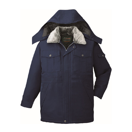 エコ防寒コート（フード付）【48273-JIC】 C011.ネービー