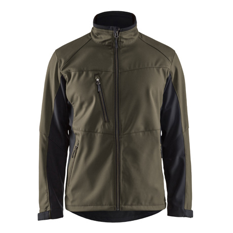 BLAKLADER　2層防風ソフトシェルジャケット【4950-2516-BBO】 4599.ダークオリーブグリーンブラック