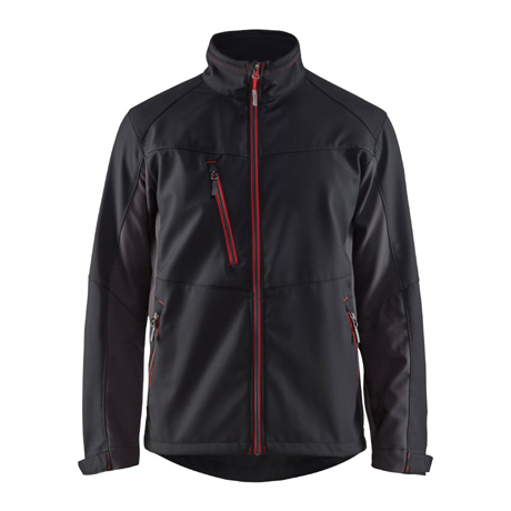 BLAKLADER　2層防風ソフトシェルジャケット【4950-2516-BBO】 9956.ブラックレッド