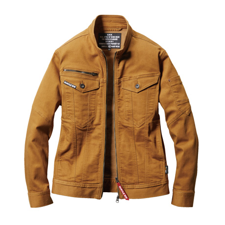 コーデュラデニムジャケット【5001-BAT】 69.ウォルナッツ