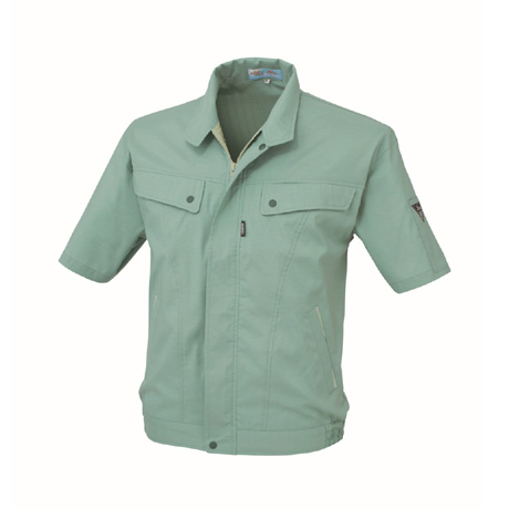 形態安定半袖ブルゾン【5010-XEB】 60.グリーン