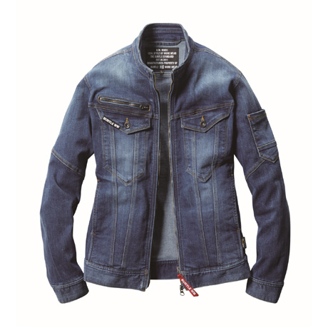 ストレッチ長袖ジャケット【5011-BAT】 45.インディゴ