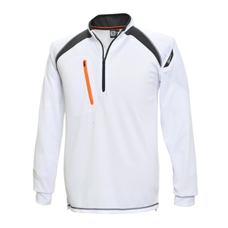 FLASH ロングスリーブハーフジップ【5025-TSD】 05.ホワイト