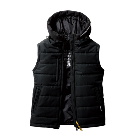 防寒フーディベスト【5034-BAT】 35.ブラック