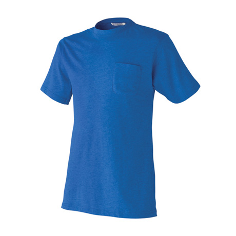 胸ポケット付き半袖Tシャツ【505015-ATK】 08.ブルー